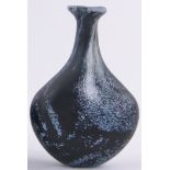 A Peter Layton Studio glass narrow necked vase, signed, height 13cm.