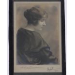 An original photographic portrait of Elizabeth the Queen Mother, signed in ink "Elizabeth 1922",