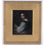 19th century oil on canvas, portrait of a Renaissance man, signed with monogram JC, dated 1863,