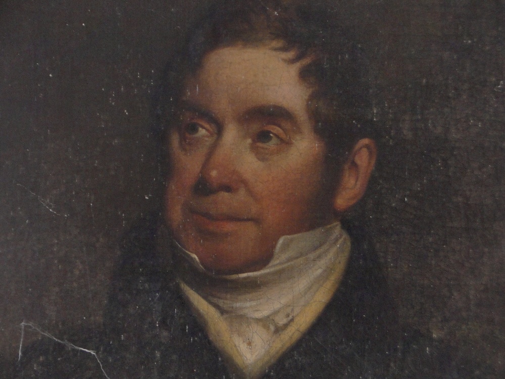 Early 19th century oil on canvas, portrait of a gentleman, unsigned, 30" x 25", unframed. - Image 2 of 4