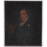 19th century oil on canvas, portrait of a gentleman, unsigned, 30" x 25", unframed.