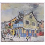 Dermot Louison (born 1932), oil on canvas, Along Park Street,