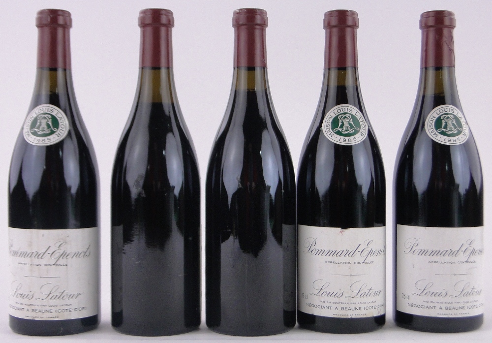 Maison Louis Latour, Pommard-Epenots, Cote de Beaune, Vintage 1985, 5 bottles of Burgundy 75cl. - Image 3 of 3