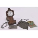 Pocket watch stands, plated pocket watch, evening purses, etc.