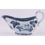 An early English Derby porcelain sauceboat,