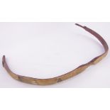 A Turkish animal bone hunting bow, with painted and gilded decoration and text, length 69cm.