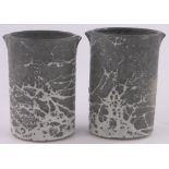 Tony Hodge, pair of Studio pottery Stoneware vases, height 18cm,
