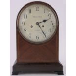 A mahogany cased domed top mantel clock, circa 1900, by Mappin & Webb of London,