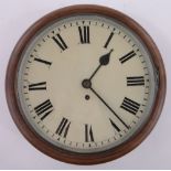 A 19th century mahogany cased 8-day dial wall clock,