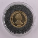 A proof gold Piedfort, 3.73g.