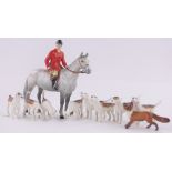 A Beswick 10-piece fox hunting set.