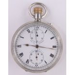 A silver cased open face topwind pocket watch, by Sewill of Liverpool, makers to the Royal Navy,