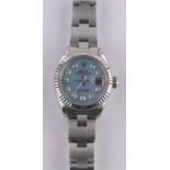 A lady's Rolex Oyster perpetual datejust wristwatch,