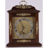 A Georgian style mahogany cased Elliott mantel clock, retailed by Mappin & Webb,