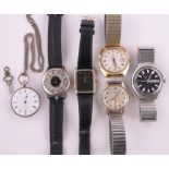 A group of gent's wristwatches, including Olma automatic and Montdor, (6).