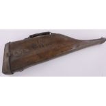 A Victorian leather leg of mutton shotgun case, inscribed F G Worksop, length 78cm.