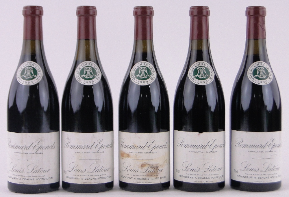 Maison Louis Latour, Pommard-Epenots, Cote de Beaune, Vintage 1985, 5 bottles of Burgundy 75cl.