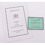 An Order of Service brochure for the funeral of Diana Princess of Wales, 6th September 1997,