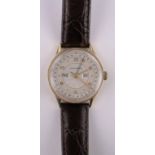 A gent's Movado gold triple calendar chronograph wristwatch, circa 1950s,