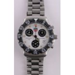 A gent's Tag Heuer 200 quartz chronograph wristwatch, stainless steel case with subsidiary dials,