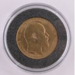 A 1903 gold sovereign.