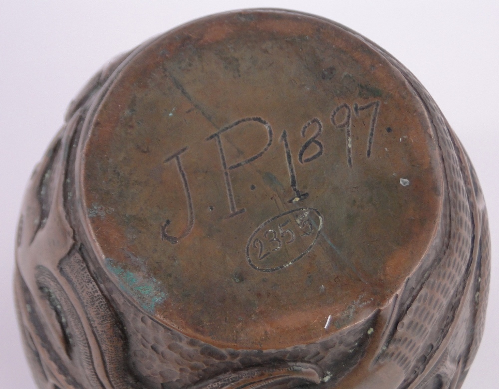 John Pearson for Newlyn, an Arts & Crafts sculptural copper vase, - Image 2 of 3