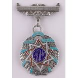 A silver and enamel Cinque Ports Masonic jewel, circa 1930s.