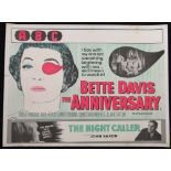 The Anniversary - Bette Davis / Night Caller (ABC Cinemas - 1968), Double Bill Quad Film Poster,