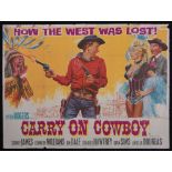Carry on Cowboy (Peter Rogers 1965), Quad Film Poster,