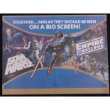 Star Wars / The Empire Strikes Back (20th Century Fox 1981 re-release), Quad Film Poster,