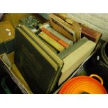 A box of books on Royalty and 2 books of photographs.