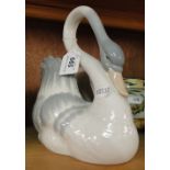 A NAO swan vase.