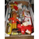 Box of Rupert toys.