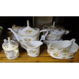 A Spode "Austen" teapot, tureen, etc.