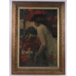 Robert Fowler (1853-1926), oil on canvas, woman in gardens, signed, 36" x 24", framed.
