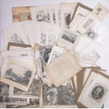 A folder of mainly 18th and 19th century prints.