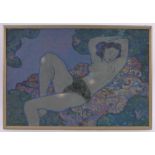 Ernest Wallcousins (1883-1976), oil on board, classical nude, signed, inscribed verso, 23" x 33",