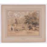 David Cox (1783-1859), watercolour, 13th Street, Suffolk, signed and inscribed August 2nd 1842,