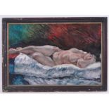 Rudolph Francis, 2 oils on canvas, reclining nudes, largest 26" x 36", framed, (2).