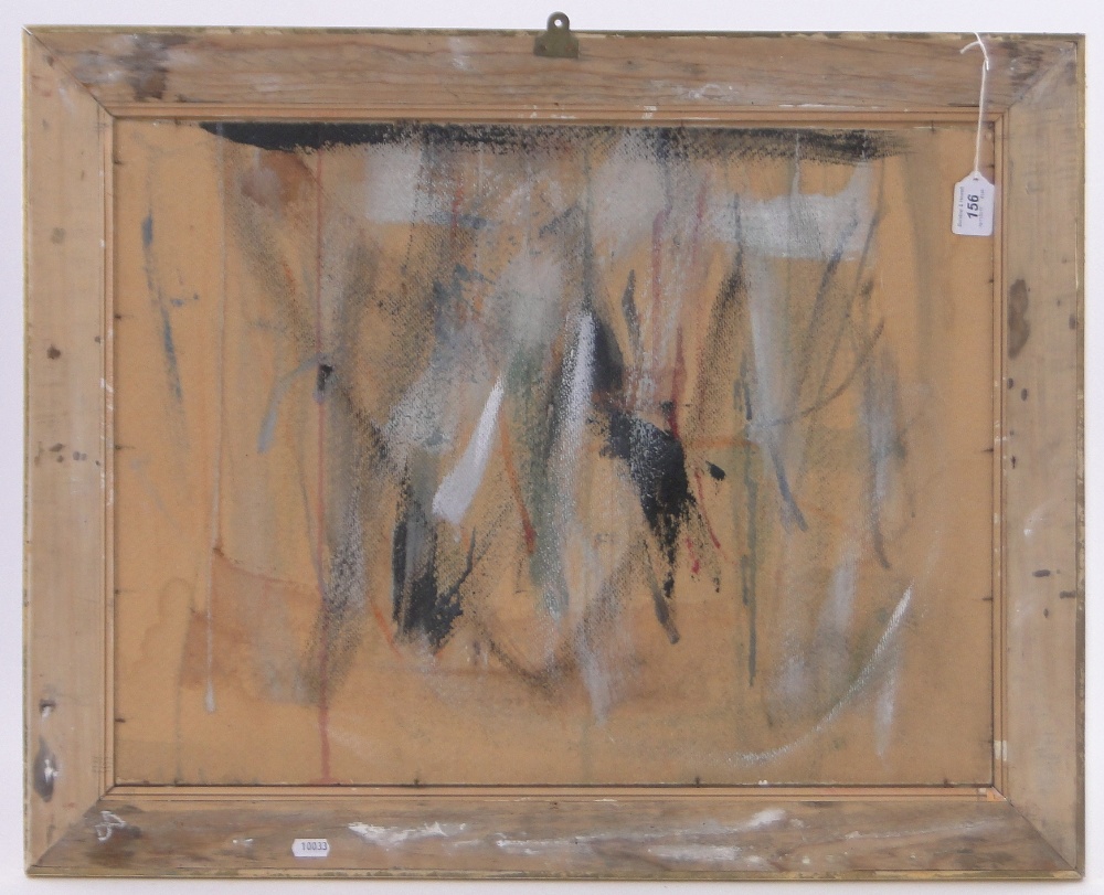 20th century British School, acrylic on board, abstract composition, unsigned, 24" x 18", framed. - Image 4 of 4