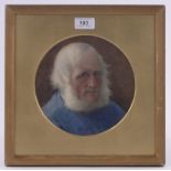 Henry M Terry (Fl. 1879-1920), watercolour, portrait of an old seaman, signed, 7.5" across.