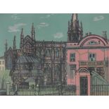 Rupert Shephard, lino-cut print, a Paddington church, artist proof, signed in pencil, image 10.