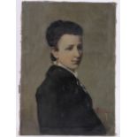 G Barberis, oil on canvas, portrait of a lady, signed and dated 1895, 24" x 17", unframed.