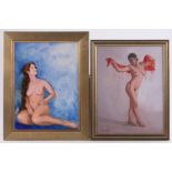 Mark Barnden, 8 oils on canvas and board, nudes and portraits, largest 24" x 14", framed, (8).