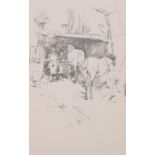 James McNeill Whistler, original lithograph, The Smith's Yard 1897,