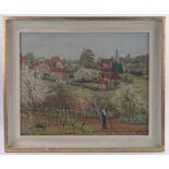 Caroline Kininmouth (1914-2009), oil on canvas, a rural scene 1948, inscribed verso, 24" x 30",