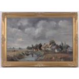 Marcus Ford (1914-1989), oil on canvas, river landscape, signed, 24" x 36", framed.