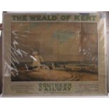 Donald Maxwell, an original Southern Railway poster print, The Weald Of Kent,
