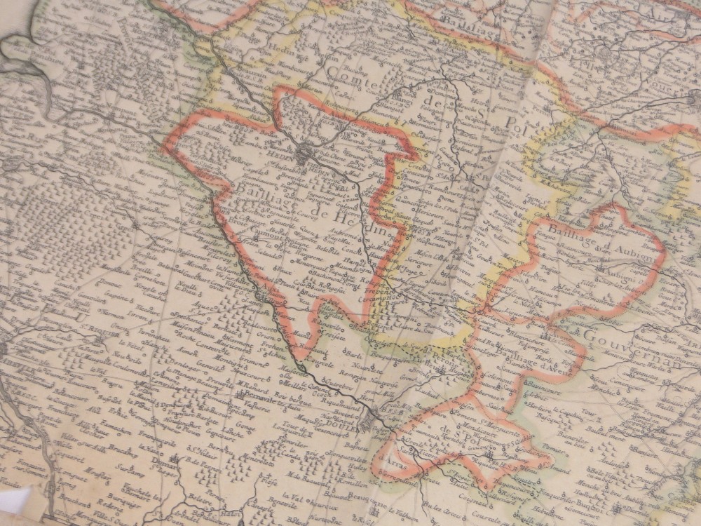 A folder of 17th and 18th century hand coloured map prints. - Image 4 of 4