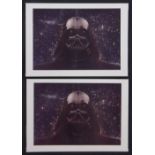 Adrian Flowers (1926-2016), 2 images of Darth Vader, image size 14" x 19.5", laminated, (2).